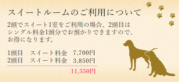 スイートルームについて